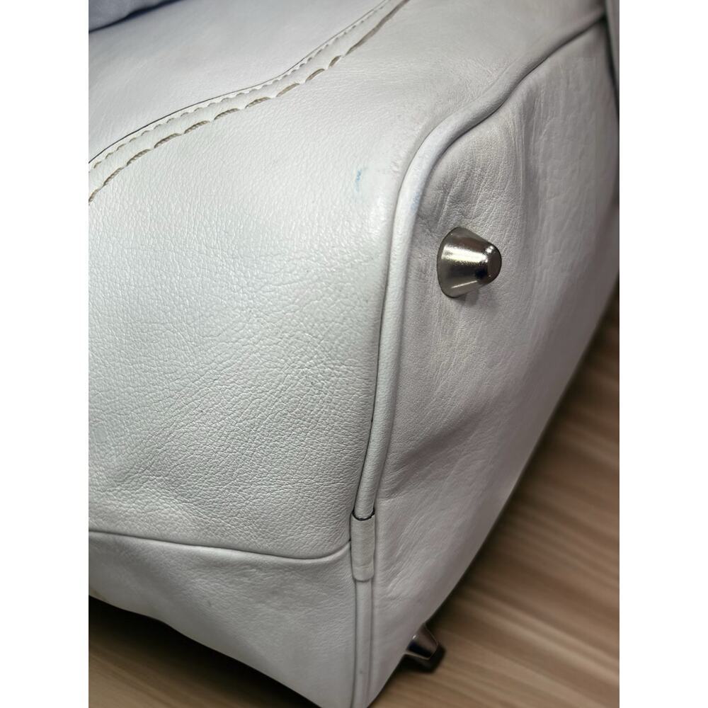 Y2K Coach F11345 Hamptons Leather Striped Satchel Bag & Mini Signature Wristlet - Picture 14 of 16